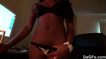 Preview 2 of Ninfa Da Cop - Dagfs- Ebony Babe Teasing Her Boyfriend With Her Gorgeous Body