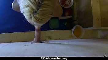 Preview 2 of Nubeles - Tight teen fucks a man in front of the camera for cash 22