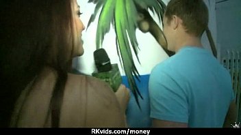 Preview 1 of Nubeles - Tight teen fucks a man in front of the camera for cash 22