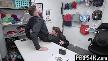 Preview 2 of Shelliping Strap Radwap Xxx - Two Security Guards Fuck Each Other to Fight the Boredom - Perps4k