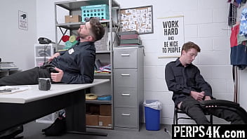 Preview 1 of Shelliping Strap Radwap Xxx - Two Security Guards Fuck Each Other to Fight the Boredom - Perps4k
