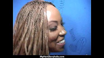 Preview 4 of La Famiglia Jodi West - Ebony teen shows off her blowjob skills at gloryhole 26