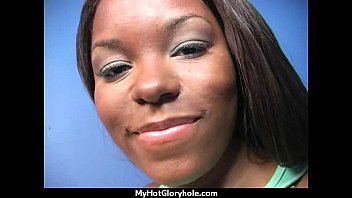 Preview 2 of Deep In Sauna - Horny ebony suck the juice from big white gloryhole 4