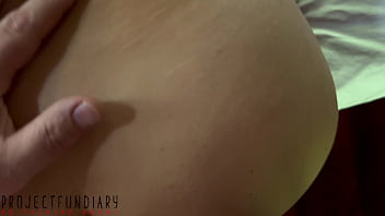 Preview 3 of Nicolette Shea Threesome - chubby girl with bubble butt used for doggystyle bend over sex ends with cum on ass - projectfundiary