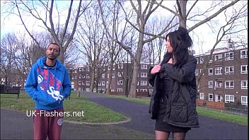 Preview 3 of Fat Girl With Teacher - Exhibitionist amateur Gina Lynns public flashing and masturbation of sexy milf s