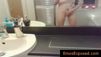 Preview 2 of Aunty Talking And Flashing - Tatooed teenage emo wanking gay boys