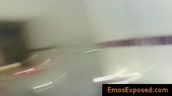 Preview 3 of Aunty Talking And Flashing - Tatooed teenage emo wanking gay boys