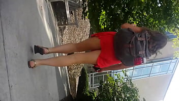 Preview 2 of Sexgreatmama - Sexy Girl in Short Dress Showing Ass in Thong