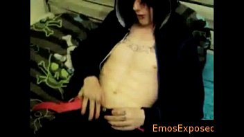 Preview 3 of Sex With My Family - Teenage gay emo wanking his dick on bed gays