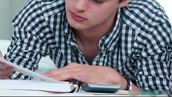 Preview 1 of Teen Hannah Uk - Study Time - Chase Young &amp_ Hunter Page gays