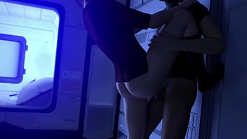 Preview 1 of Soto10 Vidoxxxs - Projekt Passion Big Ass Red Head Gets Fucked by Large Cock Standing Up with Foot on Wall