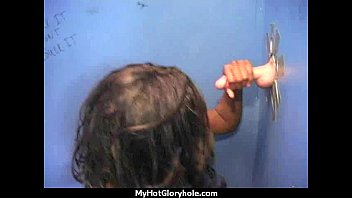 Preview 4 of Sexx Ihk - Sexy Wild Lady Deepthroats At Gloryhole 1