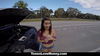 Preview 2 of Indian Desi Couple First Night - TeensLoveMoney - Busty Babe (Ashley Adams) Gets Towed,  Fucked And Paid!