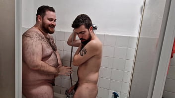 Preview 1 of Bdsm California - I lick the hairy fat man&#039_s ass and cum on his chest (Teaser)