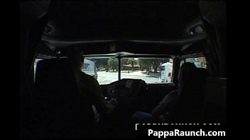 Preview 2 of Worlds Most Hairy Pussy - Nasty gay dude picks up two horny guys gay porno