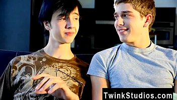 Preview 1 of Hot Sexy Teacher And Student - Twink video Levon and Aidan enjoy eyeing gay porn movies to compare