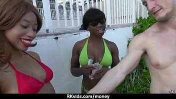 Preview 1 of Solange Funes - Desperate teen naked in public and fucks to pay rent 9