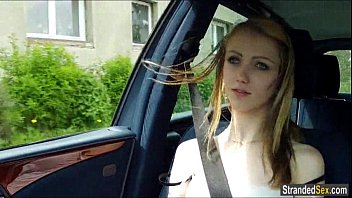 Preview 2 of Girls Switch On Blindfolded Guy - Teen Beatrix hitches a ride for big cock
