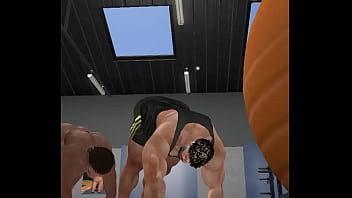 Preview 2 of Visalia California Hidden Cam - cam heyward gets his big dick drained by personal trainer