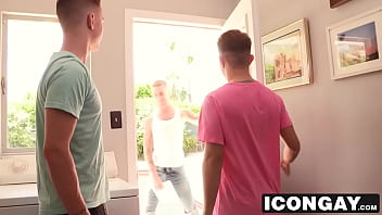 Preview 1 of Leather Milf Cum - Stepbrothers Kyler Ash and Timothy Drake have wild kinky sex