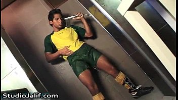 Preview 2 of Doggy Gagged - Carlos Perez jerking his massive gays