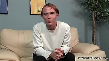 Preview 3 of Eye Roll Deepthroat - Cute gay guy gets naked and masturbates gay porno