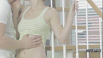 Preview 4 of Chudae - Amateur teen couple fucks in parents bed