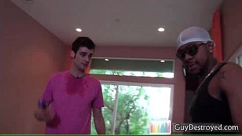 Preview 3 of Black Cock Turning - Jason Crew working out on fat black cock gay porno