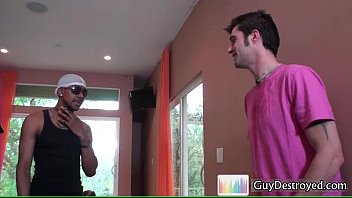 Preview 4 of Black Cock Turning - Jason Crew working out on fat black cock gay porno