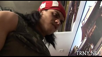 Preview 3 of Rape 20rare Video 20tv - 2 tranny doxies share a cock