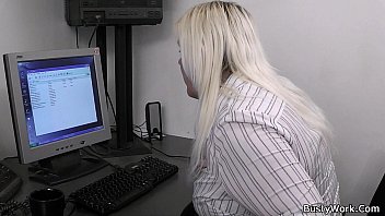 Preview 1 of Party Dancing Salon - Boss fucks cute blonde plumper