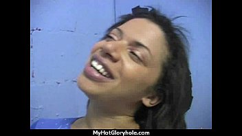Preview 3 of Cumming In Public - Hottie sucks and fucks black cock for cusmhot at gloryhole 1