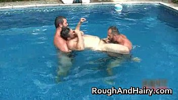Preview 1 of Archie And Viktor - Outdoor threesome gay scene with dudes gay video