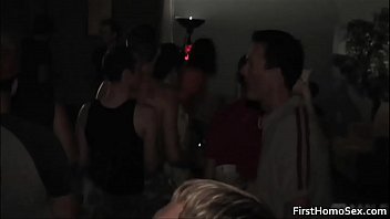 Preview 4 of Sex In Seven Eleven - Gay party turns into a crazy orgy  gay porn