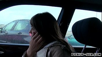 Preview 1 of Gazon Val De Marne - Czech girl Anastasia gets her hairy twat slammed in the car
