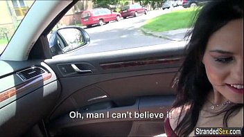 Preview 2 of Lesbian As Slicking - Teen Euro babe Zelda gets hot cum on her ass inside a car