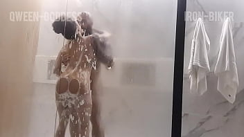 Preview 2 of Hd Amrican Fuck - We left the camera filming and went to have sex in shower