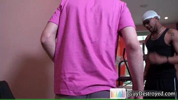 Preview 1 of 1st Trjaney - Jason Crew working out on fat black cock 2 gay boys