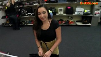 Preview 1 of Sampai Rakbir - College girl flashes her tits at the pawnshop for money