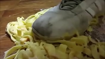 Preview 2 of Sex69 Movie - 【fetish】Pasta food crush Adidas Sneaker
