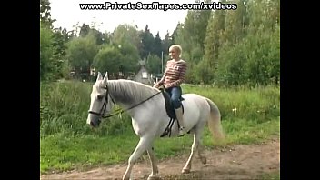 Preview 2 of Hijab Fuck Pussy - Blonde Russian Girl banged in the barn