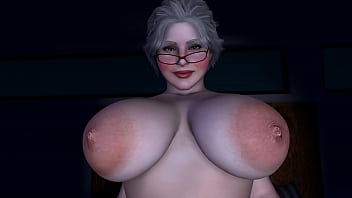 Preview 1 of Xxx Muno - Plump Cougar Rides Dildo on the Bed