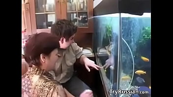 Preview 1 of 12 Clase Girle School Dresh Fuck - Russian m. And Her Chubby Young Lover