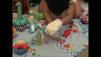 Preview 2 of Razia Xxx Sex - DDLG ABDL diapered ladies Sarah in ABY clothing playtime