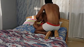 Preview 1 of Sleep Mom Boob - Sexy Hotel room service caught watching porn and gets fucked real hard ( BBC balls Deep)