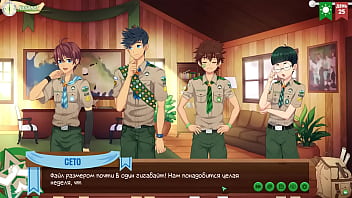 Preview 4 of Virgin Abused Crying - Game: Friends Camp,  episode 47 - Can Natsumi become a scoutmaster? (Russian voiceover)