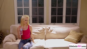 Preview 1 of Sexo Doble Con Mamada De Pechos - Petite lesbian staff pussy licking blonde celebrity pornstar