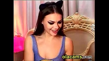 Preview 3 of Bikini Lesbians - Cute teen kitty sucking dildo webcam
