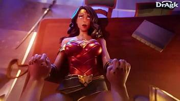 Preview 1 of Hot Mom Sek Japanes - Wonder Woman takes a break for a quick fuck