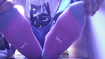 Preview 3 of Tamil School Girls Without Dress - HAVING A REST WITH MY NEW COLOR SOCKS